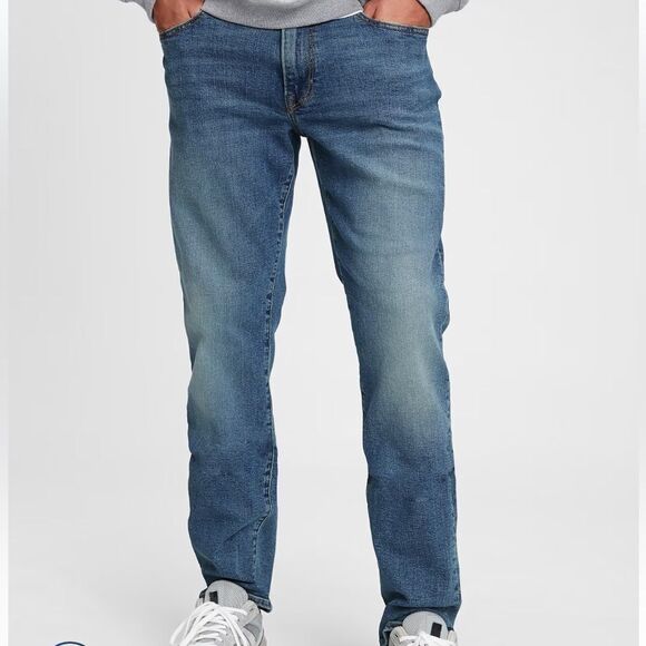 Gap Straight Jeans in GapFlex with Washwell Mid Rise 32/28 NWT IN PACKAGING - Picture 1 of 5